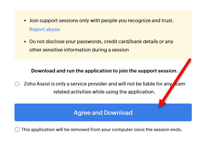 Connecting With Hatch Support In A Remote Session Via Zoho Assist